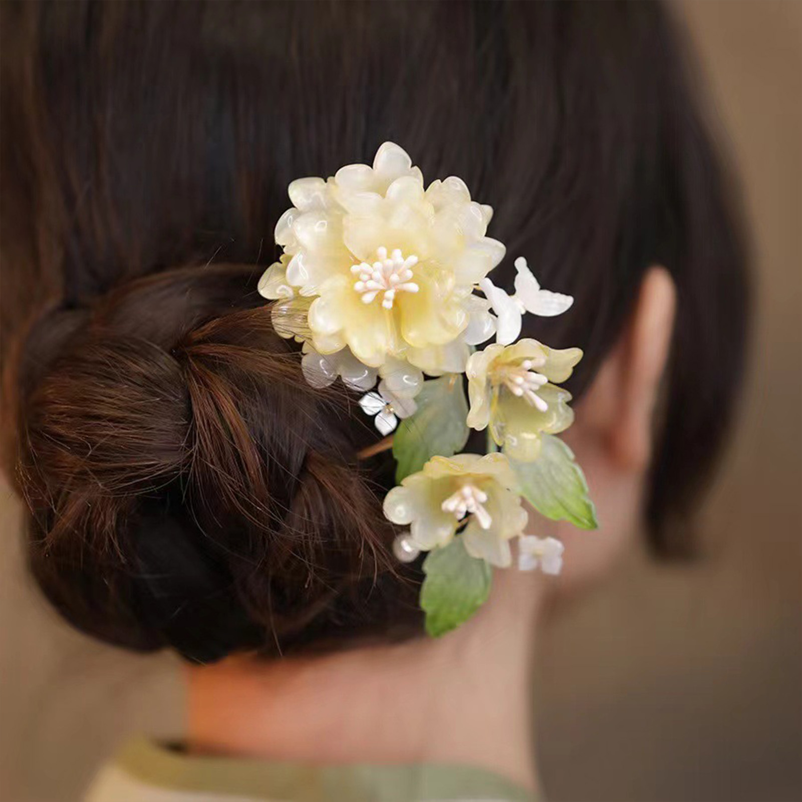 Hanbok Hair Pin - Bloem U-vormige haarspeld Chinese Hanfu haaraccessoires