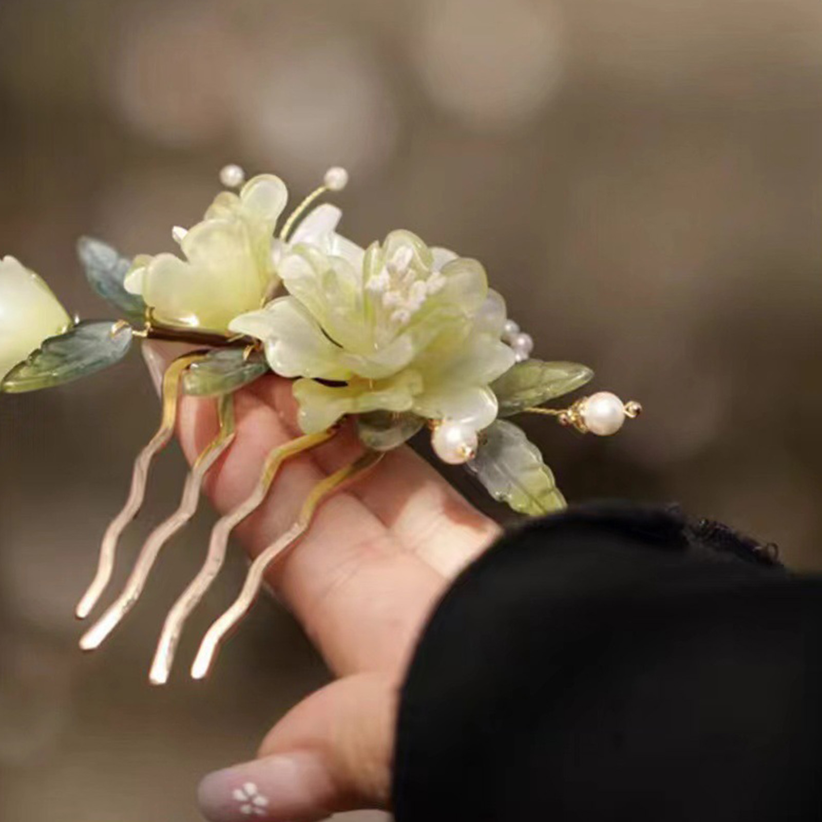 Bloem U-vormige haarspeld Chin - Hanbok Hair Pin recensie en prijs